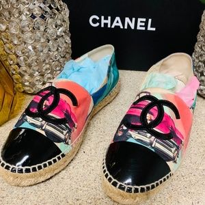 💯 Chanel Espadrilles Paris Canvas